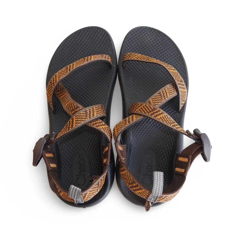 Chaco Sandals Youth 6 Black Brown Sport Hiking Outdoor Adjustable Kids Unisex